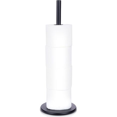 Porte rouleau de papier toilette noir elegant en acier inoxydable (1/5)