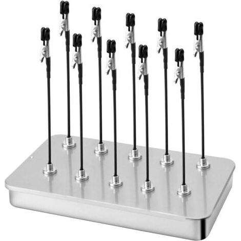 10 pièces Pince Crocodile et 1 boîte, matériel modelisme avec Pinces Crocodile Convient pour Les Supports de Circuits imprimés, Les Produits électroniques et Les Accessoires de modélisme (1/5)