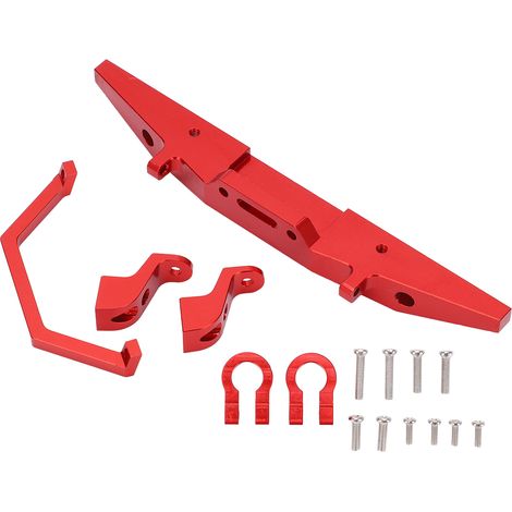 Pare-chocs avant en métal aluminium avec attache remorque pour véhicule RC 1/12 MN D90 - Rouge (1/5)