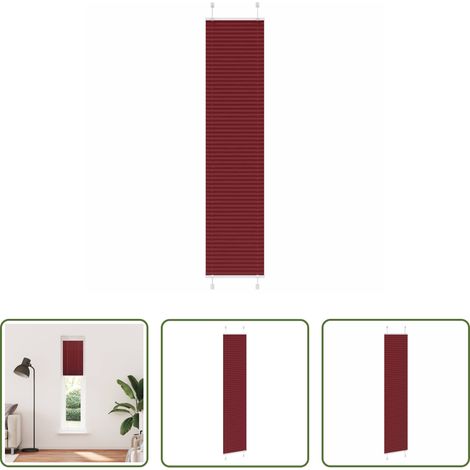 vidaXL Store intimité -  Store plissé rouge bordeaux 40x200 cm largeur du tissu 39,4 cm (1/5)