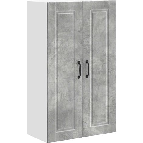 Maison Exclusive - Armadietto a muro PORTO Grigio cemento 60 x 31 x 100 cm