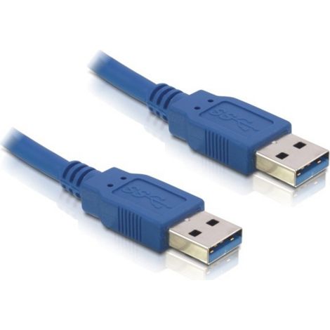 Delock USB-Kabel  USB 3.0 USB-A Stecker, USB-A Stecker 1.50 m Blau  82430