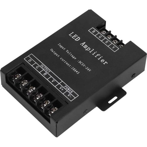 Contrôleur de lumière RVB, amplificateur de Signal LED de contrôleur de lumière de répéteur, portatif Haute Performance pour l'éclairage du bâtiment (1/5)