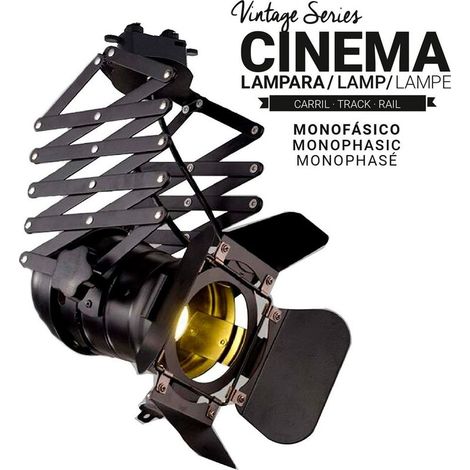 Projecteur sur rail monophasé orientable et extensible "Cinema" (1/5)