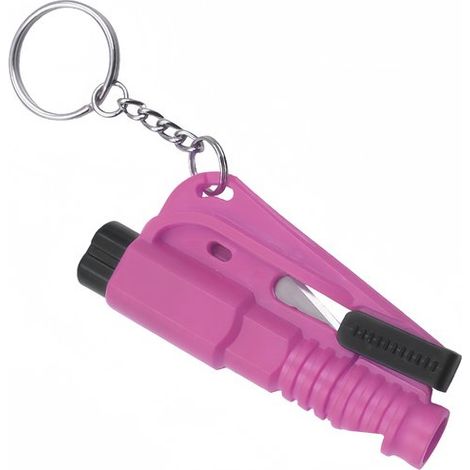Rompivetro in due pezzi, taglia cinture di sicurezza, martello di emergenza per cinture di sicurezza, portachiavi di sicurezza per auto e fischietto di sopravvivenza, multiutensile 3 in 1, arancione (1/5)