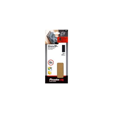 SET 10 FOGLI ABRASIVI PER LEVIGATRICE ORBITALE- - grana 100 (X31065) - 1 blister STANLEY