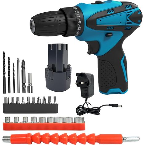 Perceuse-visseuse sans fil 18V – 2 batteries 3.0Ah incluses – Set complet pour bois, métal, plastique et bricolage – Puissante et polyvalente (1/5)