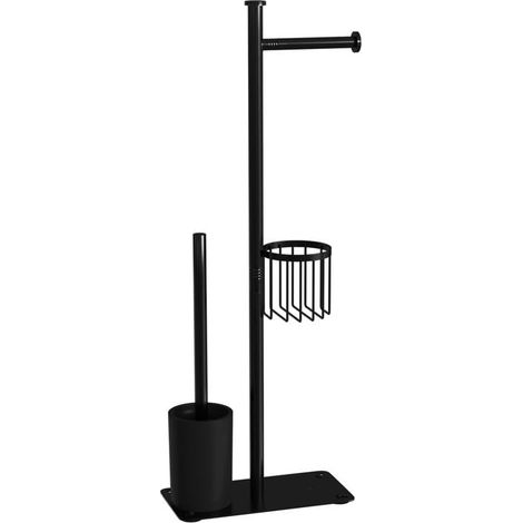 Porte-papier toilette sur pied avec panier, distributeur et (1/4)