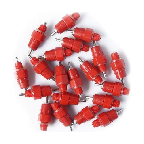20 Pcs Eau Tetine Poulet Alimentateur Fournitures de Volaille Poule Vis dans le Style (1/4)