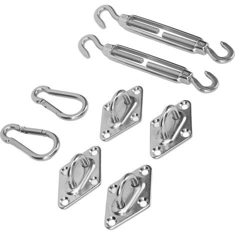 Befestigungsset für Sonnensegel, robuste Konstruktion, Montageset für Sonnenschirmdach aus Edelstahl (1/5)