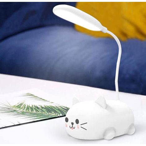 Lampe de chevet et de bureau LED USB pour chat, rechargeable, protection des yeux, sans fil, idéale pour la lecture. (1/5)