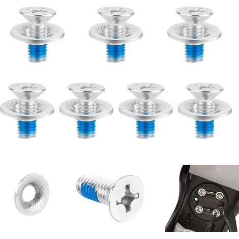 16 Pièces Jeu de Vis Fixation de Snowboard, Vis Montage de Snowboard en Acier Inoxydable avec Rondelles, Ski Pièces Sport de Remplacement, Accessoires de fixation fixes pour le sport et le snow (1/5)