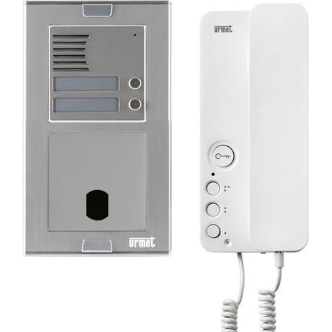Kit Platine et poste audio Sinthesi Alu 2 boutons 2 modules 2VOICE programme URMET KASA83/02
