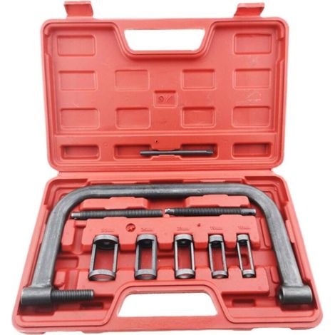 1 Kit compresseur ressort soupape, acier, 5 adaptateurs, moteur voiture moto quad, boîte rangement (1/5)