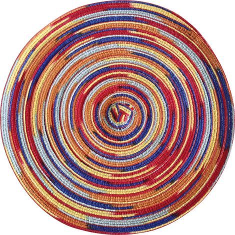 Set de table rond en satin teinté rouge 3838cm 1 pièce set de table pailleté adapté pour Noël fête de famille mariage décoration de table de vacances (1/5)