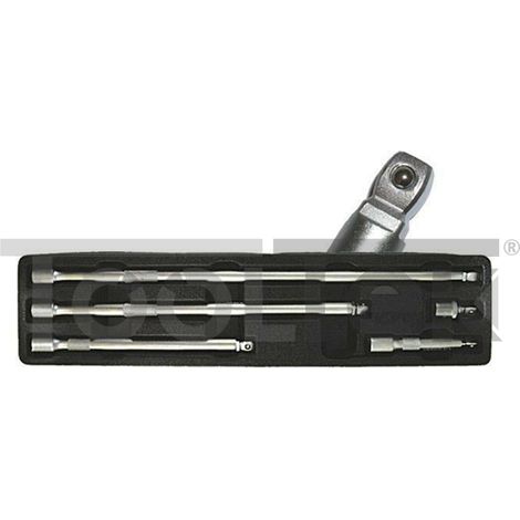 SET PROLUNGHE 5pz 1/2" TESTA A SFERA 2" - 5" - 10" - 15" - 20"