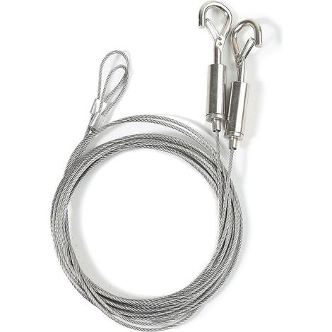 Câble en acier avec crochet de verrouillage pour suspendre les accessoires de machine à laver pour panneaux lumineux-AquaForge (1/5)