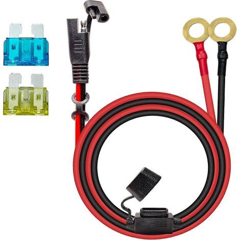 Câble de batterie SAE de 60 cm (2 pieds) avec joint torique et capuchon étanche, compatible avec la transmission de puissance du véhicule, disponible en plusieurs couleurs. (1/5)