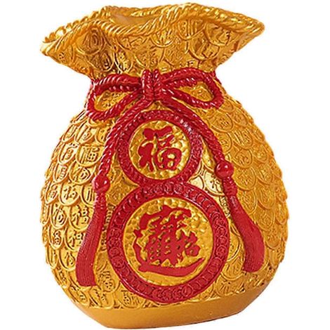 Sac à main Feng Shui pour la Fête du Printemps, vase décoratif, statuette de Bouddha, vase à fleurs artistique pour étagère de bureau ou restaurant-Style B (1/5)