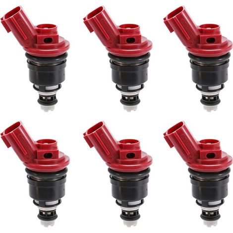 Nuevos inyectores de combustible (6 unidades) 16600-96E01 para Altima, Sentra, Maxima, Q45, J30, G20, 1991-2001 (1/2)