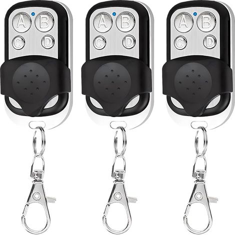 Telecomando universale a 3 pezzi compatibile con porta da garage a 433 MHz, telecomando wireless a 4 pulsanti per porta da garage e auto (1/5)