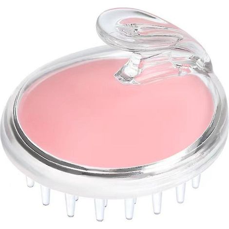 Brosse de massage manuelle pour le cuir chevelu, brosse de massage pour shampoing rose (1/5)