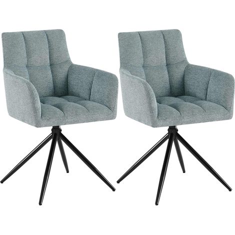 2er Set Esszimmerstuhl Jonah Stoff türkis