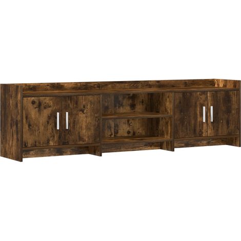 Meuble TV 168 x 33 x 47 cm Chêne fumé Bois d'ingénierie vidaXL