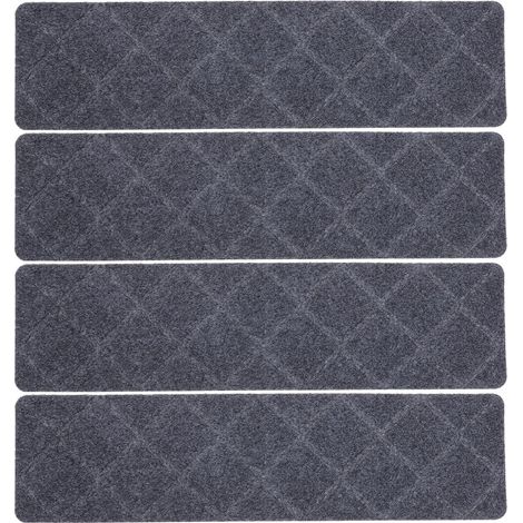 4 Pièces Tapis Antidérapants pour Escaliers en Polyester, Réutilisables et Lavables, Réduisant Le Bruit, pour Marches en Bois et Usage Intérieur (1/5)