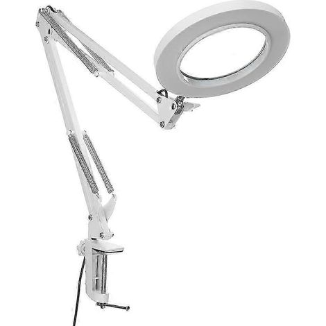 Lampe loupe LED à bras articulé en métal - Intensité lumineuse réglable en continu - 2 tailles (1/5)