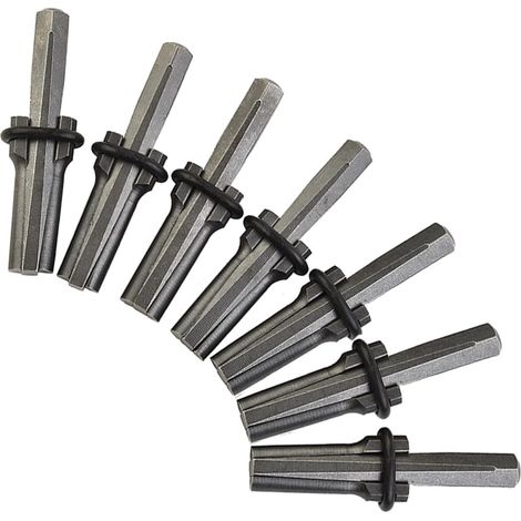 Lot de 7 cales de fendage de roches et cales à plumes, outils de fendage de pierre pour granits, bétons, roches volcaniques, roches calcaires 1,4 cm (1/5)