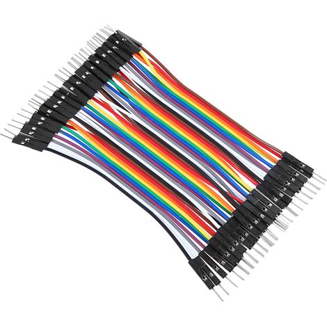 Lot de 10 câbles de connexion mâle-mâle en plastique de 2,54 mm² (10 cm) pour composants électroniques (1/5)