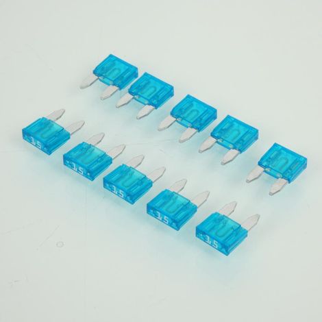 Set aus 10 n Mini-Flachstecksicherungen 15A 11x16x4mm für Auto (1/2)