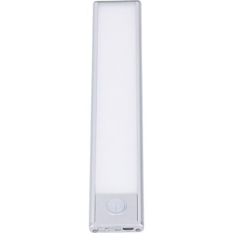 Bande LED avec détecteur de mouvement 39 LEDs, fixation aimantée, rechargeable USB, couleur argentée (1/5)