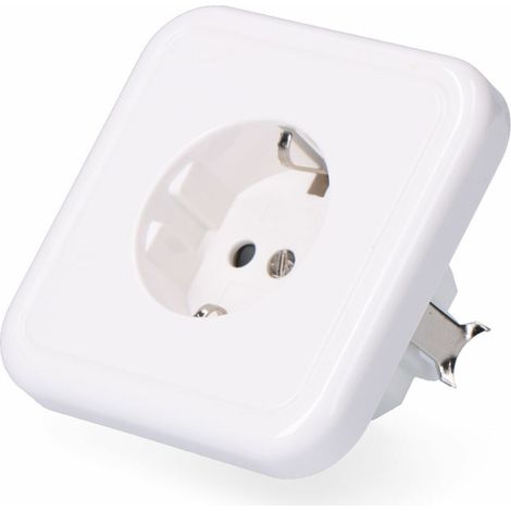 Presa t/t da incasso, tipo Schuko, 10/16 a 250 V, bianca (confezionata in termoretraibile) (1/2)