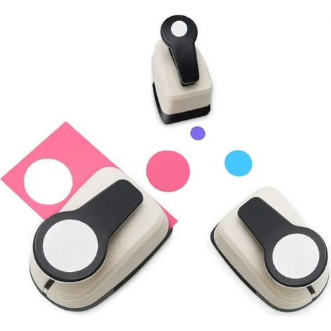 Ensemble de 3 perforatrices rondes, perforatrice à trous, perforatrice circulaire, perforatrice à papier pour loisirs créatifs, perforatrice ronde (1/5)
