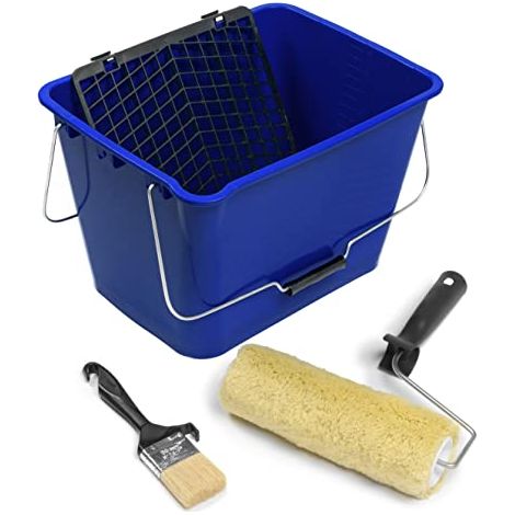 TECNO PRODIST Kit Terrazas y Suelos de Tecno Prodist – Rodillo de Pintura, Cubeta 16L, Rejilla y Brocha 50 Mm, para Impermeabilización