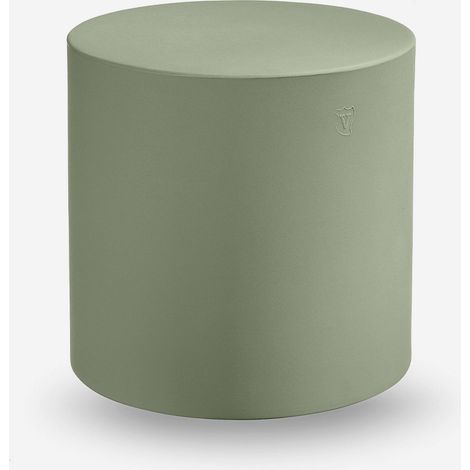 Design-Zylinderpouf aus Polyethylen für drinnen & draußen Blok - Dunkel Grün