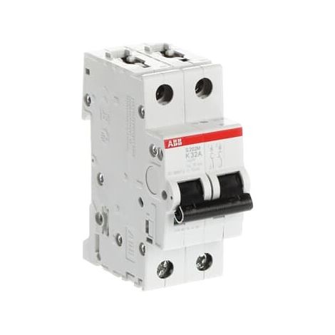 Disjoncteur ABB S200M 2P, 32A, pouvoir de coupure 15 kA ( Prix pour 1 )