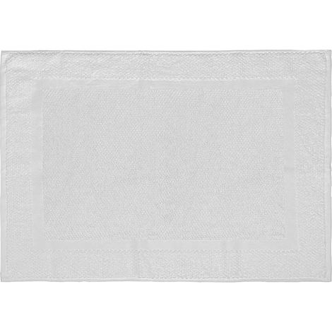 Tappeto scendi doccia 100% cotone in colore bianco 45x65 cm (1/4)