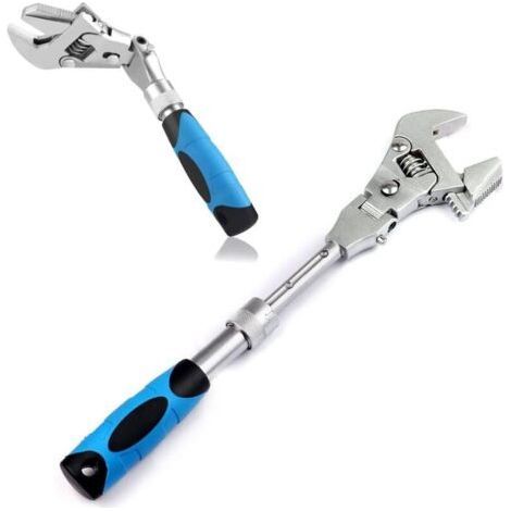 Clé Multifonction à Cliquet à Tête Rotative à 180°, Clé à Molette Pour La Réparation Automobile, La Réparation à Domicile (1/5)