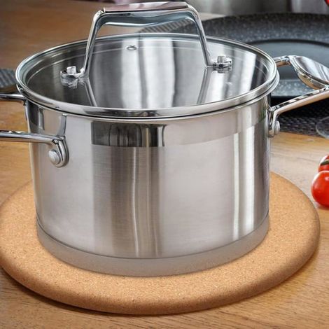 Lot de 6 dessous de pt ronds en liège de 20 cm pour casseroles,poêles,pntes,liège,résistant à chaleur,6 (1/5)