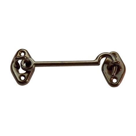 FERMAPERSIANE A GANCIO - OTTONE BRONZATO + PIASTRINA MM  80- 5 pezzi