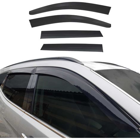 Déflecteurs De Vent Pluie d'air Compatible avec Nissan Qashqai 2014-2021 Acrylique 4 Pcs