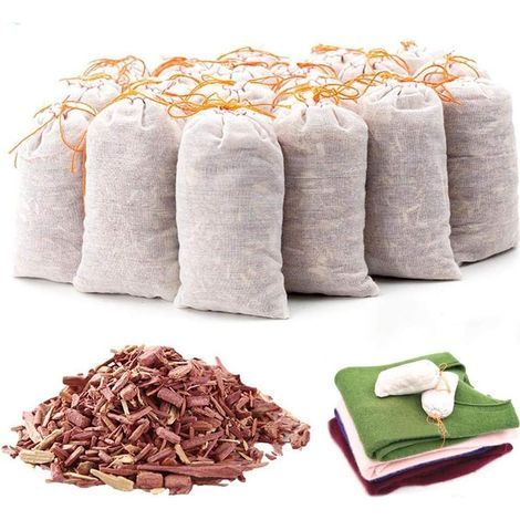 Sachets De Cèdre - 20 Pièces Pour Armoires Et Tiroirs - Blocs Et Pochettes En Bois De Cèdre Rouge Naturel - Protection Antimite Et Parfum Naturel (1/5)