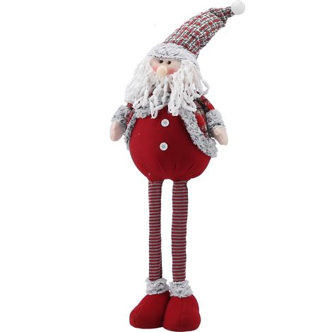 Poupée Père Noël rétractable sur pied, décoration de Noël pour la maison et les fêtes de fin d'année (1/5)