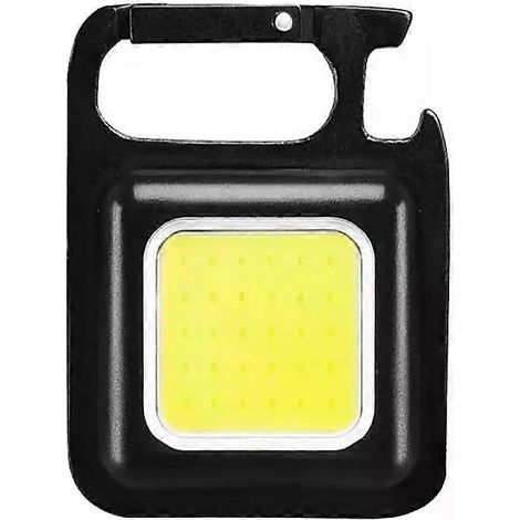 Lampe torche multifonctionnelle portable, mini lampe porte-clés COB, rechargeable par USB, lampe de secours pour le camping et les activités de plein air. (1/5)