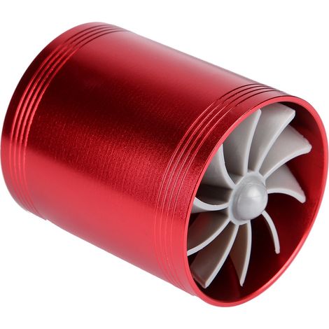 Turbolader mit Doppellüfter-Lufteinlass für Pkw, kraftstoffsparender Turboverdichter, rote Turbine, Leistungssteigerung des Motors (1/5)