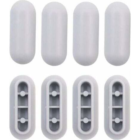 8 Stück Universal Toilettensitzpuffer Universal WC-Sitz Dämpfer Set WC-Sitzpuffer Kunststoff Toiletten-Stopper Ersatz