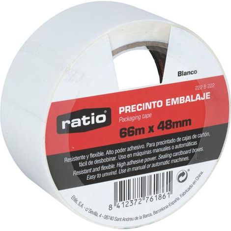 PACK 2 Rollos Precinto embalaje Blanco -